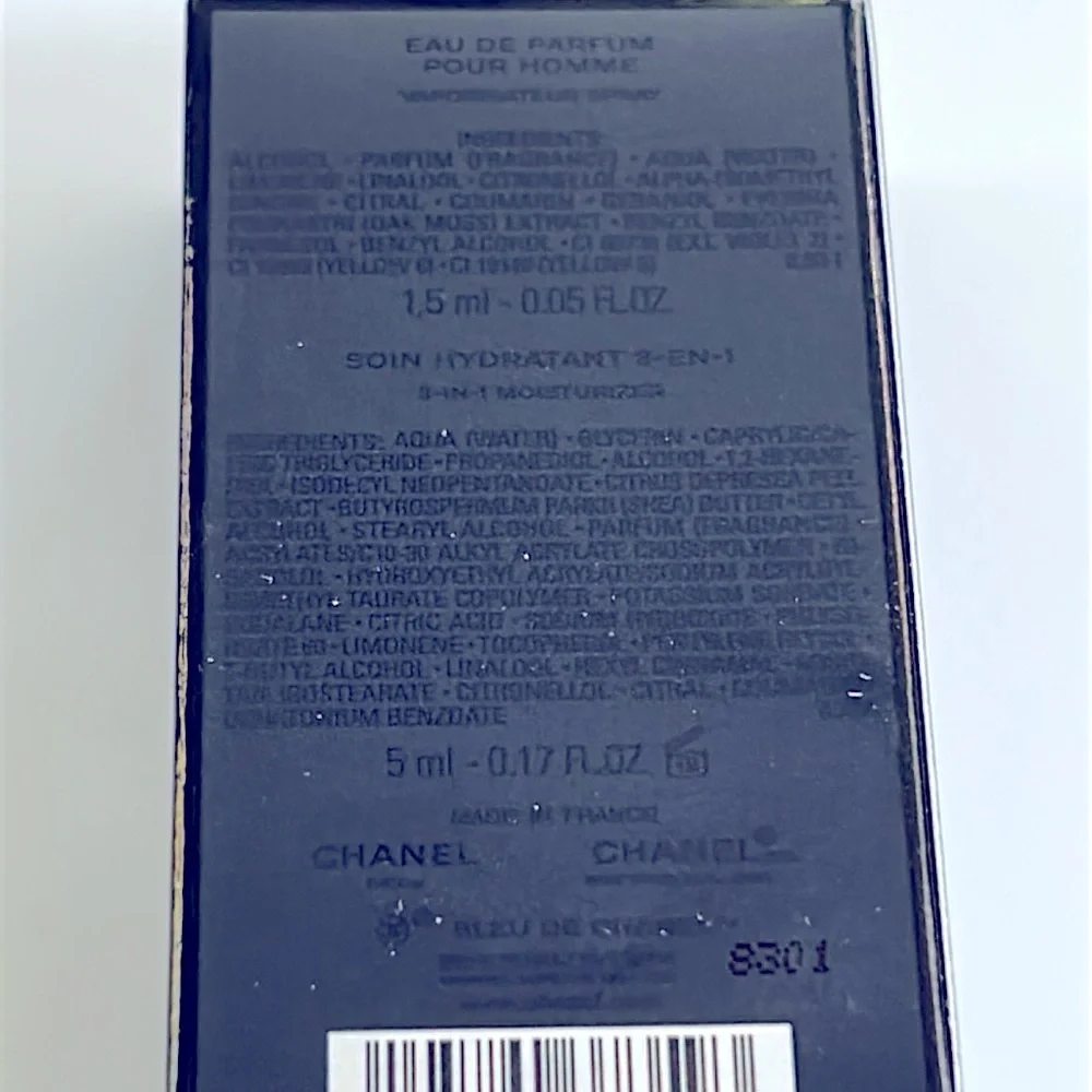 Men’s CHANEL Bleu De Chanel 3 Piece Skincare Trio Sample Set NWT
